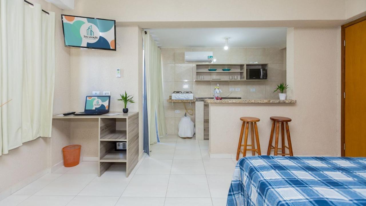 קוריטיבה Estudios Confortaveis Com Precos Acessiveis Totalmente Mobiliados מראה חיצוני תמונה